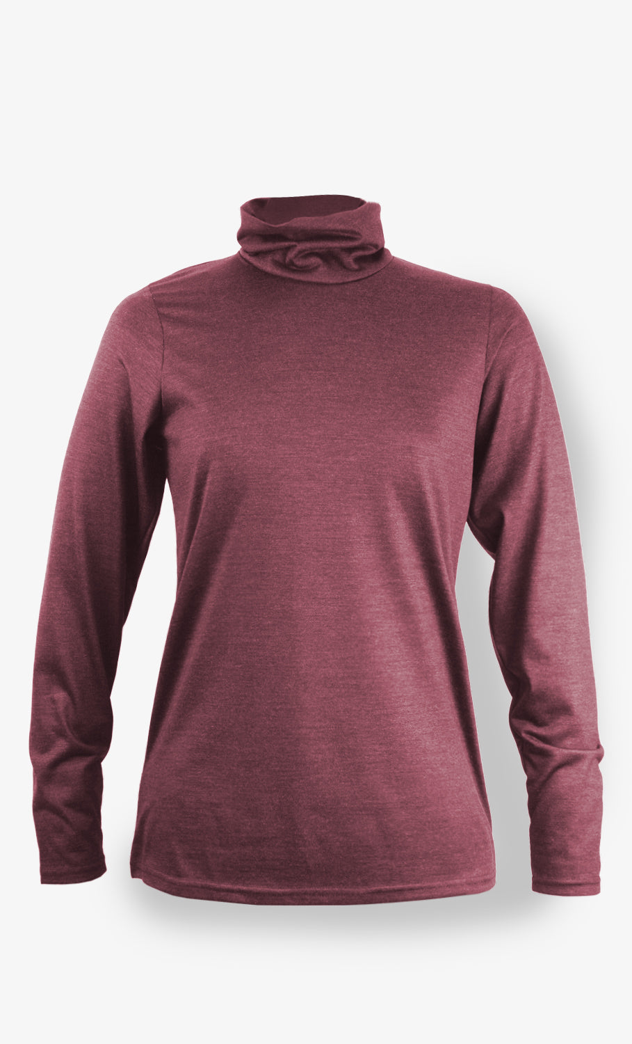 Women's Merino Turtleneck - Terra-Rosa