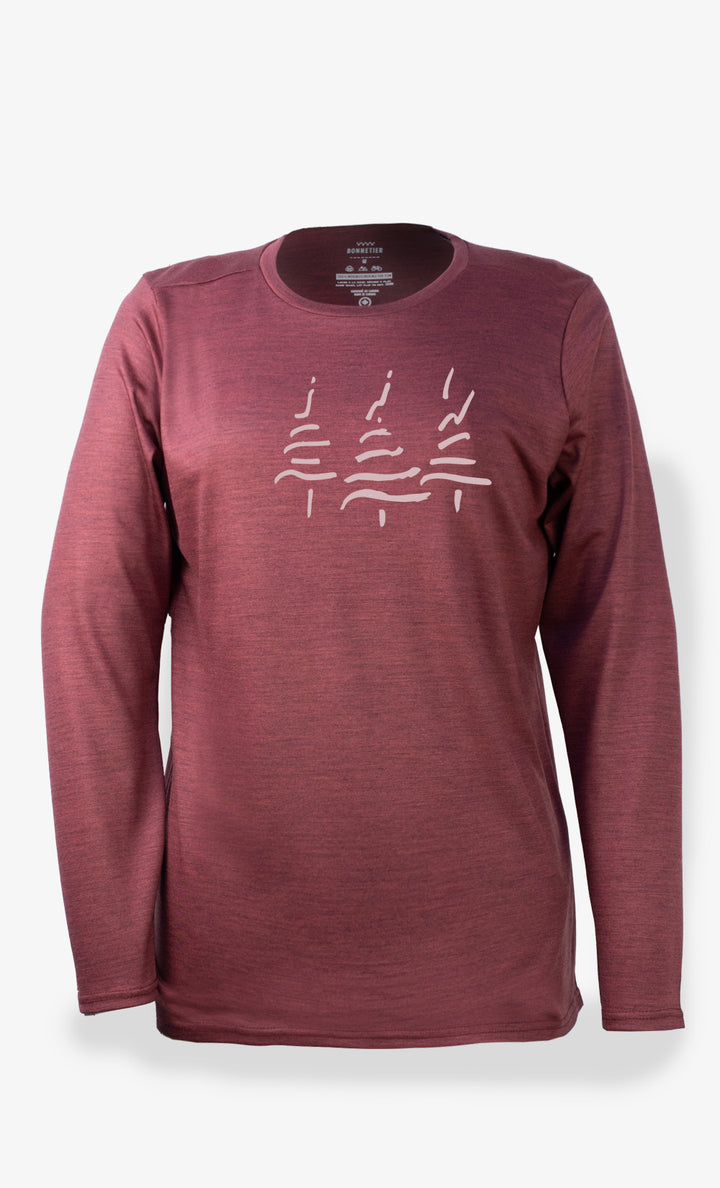 Women's Merino Long Sleeve Terra-Rosa -Christmas