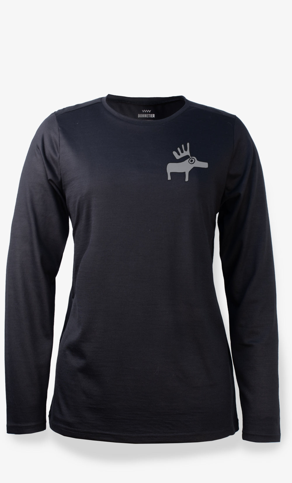 Women's Merino Wool Long Sleeve Black - Moose