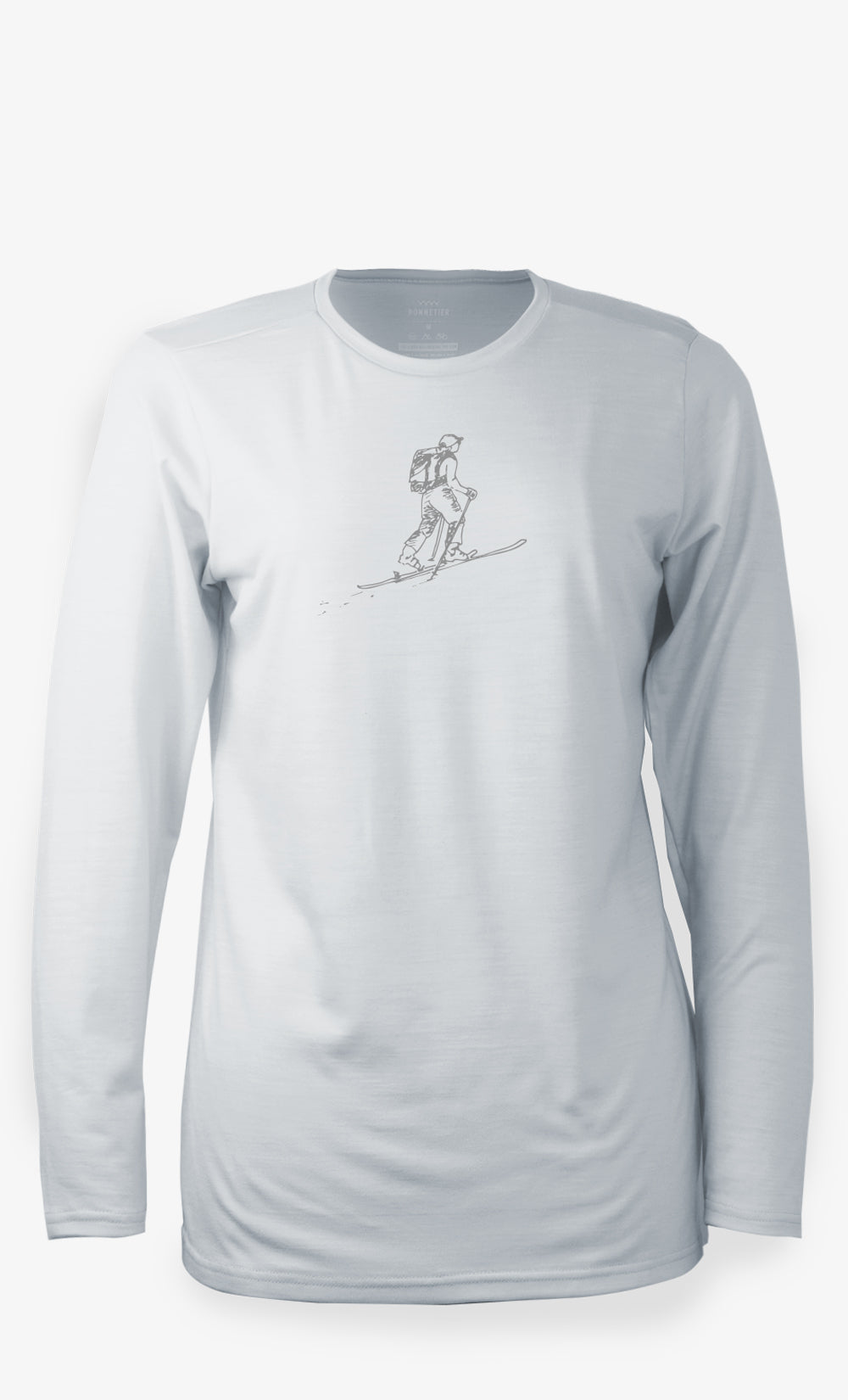 Women's Long Sleeve Merino Wool Arctic Grey - Outback