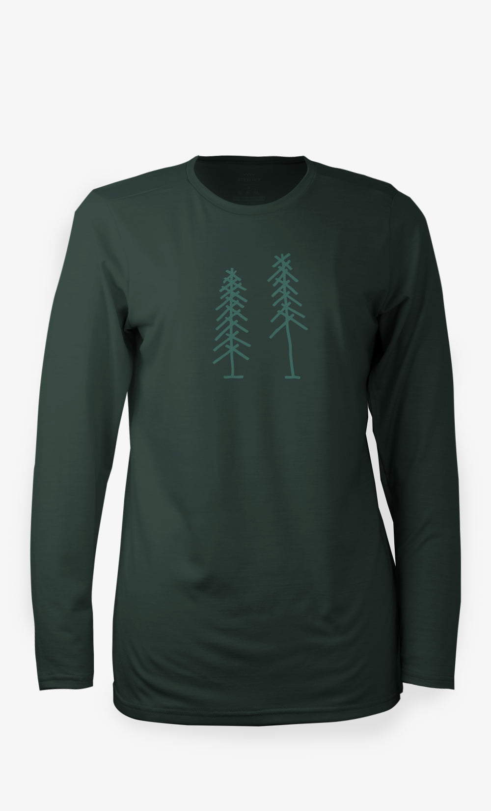 Manches longues Mérinos Femme Techpro Vert Foncé - Arbre Noël