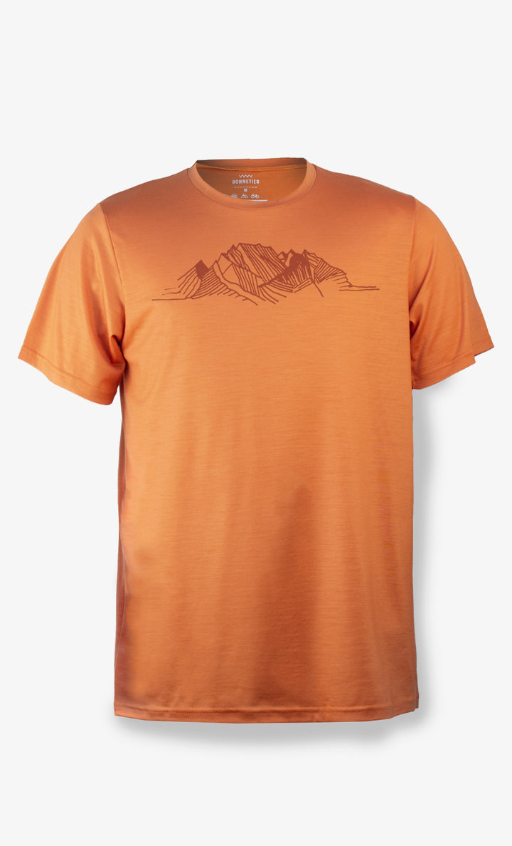 Orange Ultra Lightweight Men's Merino T-Shirt - Rocky