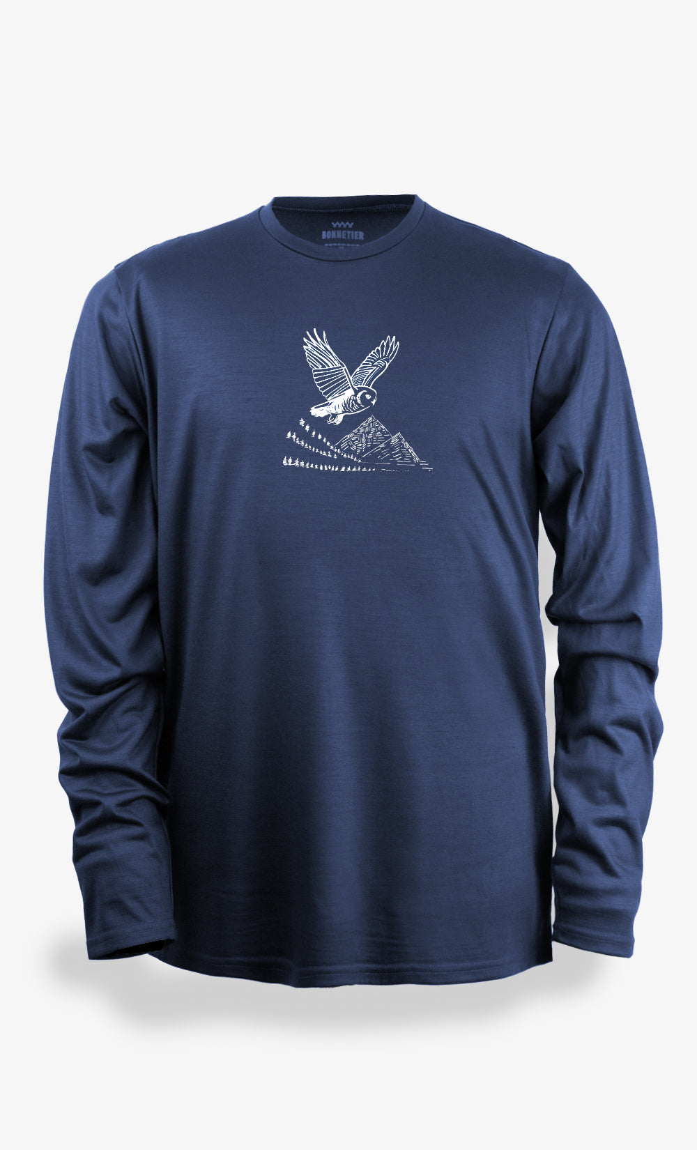 Manches Longues Mérinos Homme Techcrew Marine - Chouette