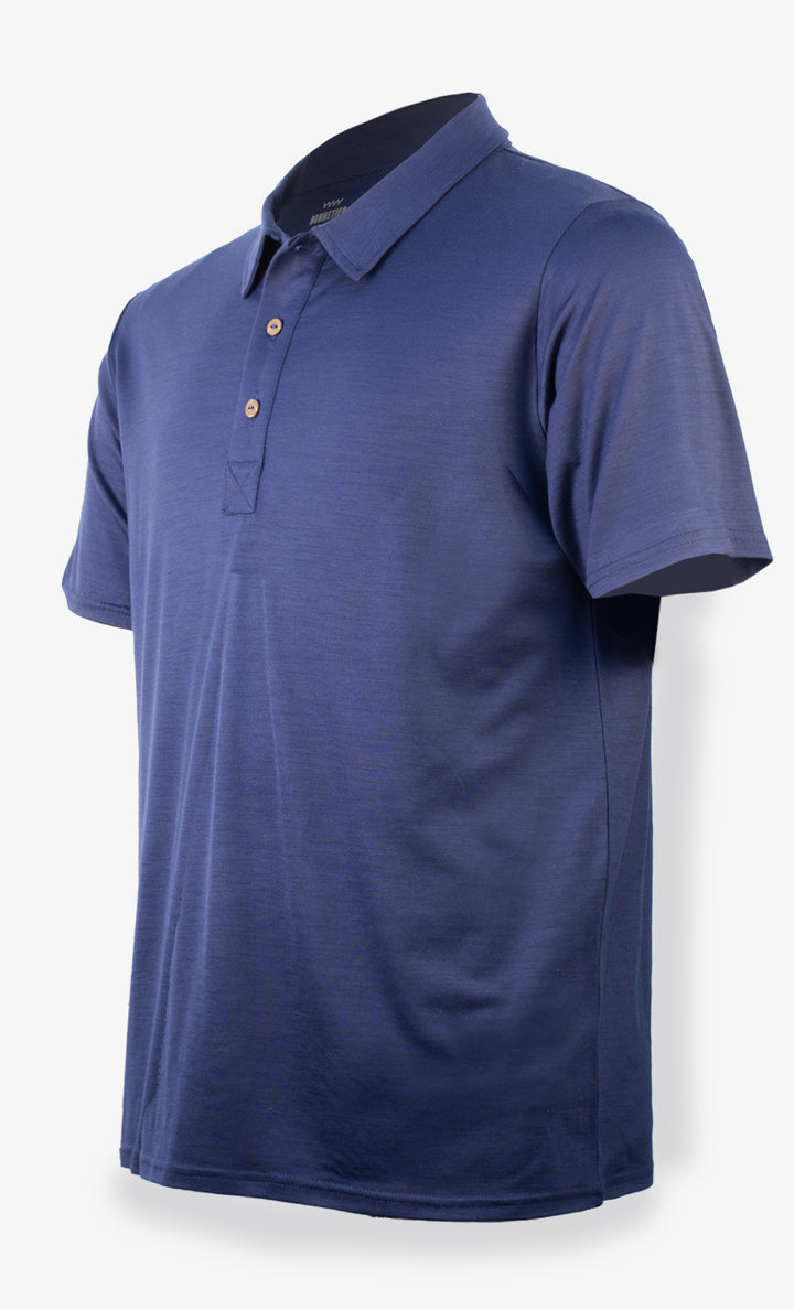 Polo Mérinos Homme Couleur Marine français Ultra Léger