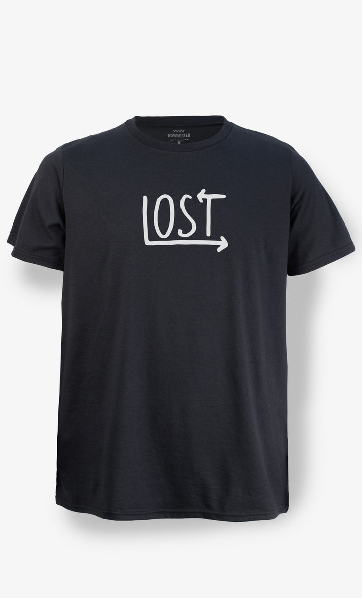Black Men's T-Shirt - Lost